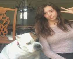 London is an animal lover and has a bull dog in her home London is an animal lover and has a bull dog in her home.